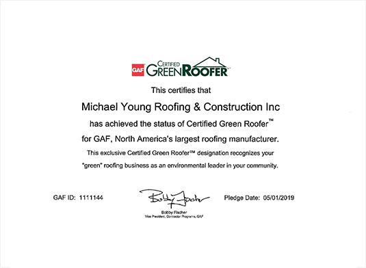 Certified Green Roofer